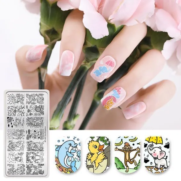 Born Pretty - 5 pcs Unicorn Nail Stamping Plate #42567
