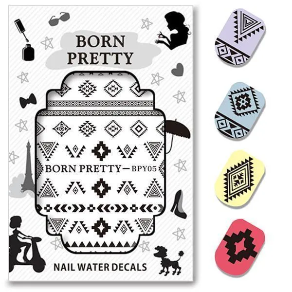 Born Pretty - Triangle Diamond Shape Nail Art Water Decals #33939