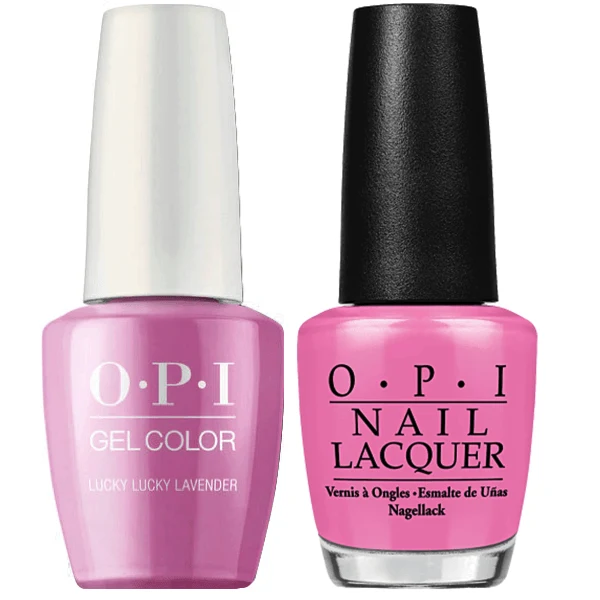 OPI GelColor + Matching Lacquer Lucky Lucky Lavender #H48