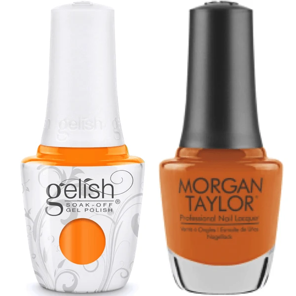 Harmony Gelish You've Got Tan-Gerine Lines #1110304 + Morgan Taylor #3110304