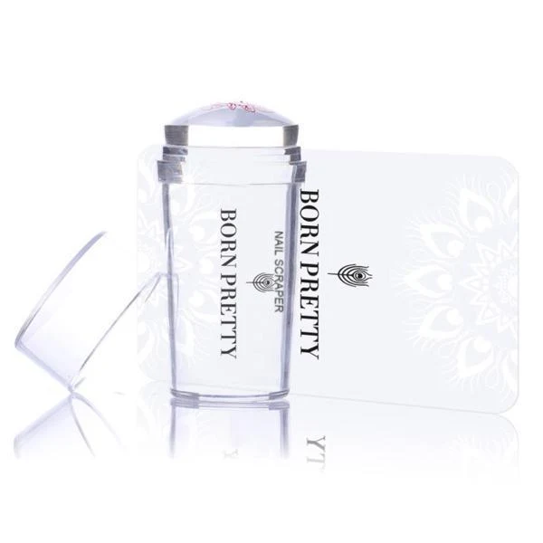 Born Pretty - Clear Jelly Stamper + Nail Scraper #25560-1 + #22140