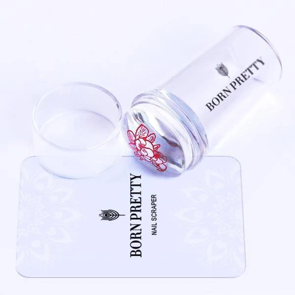 Born Pretty - Clear Jelly Stamper + Nail Scraper #25560-1 + #22140