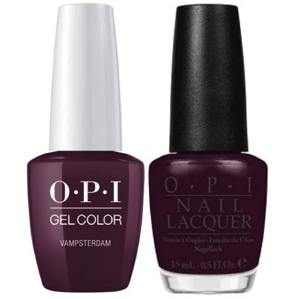 OPI GelColor + Matching Lacquer Vampsterdam #H63