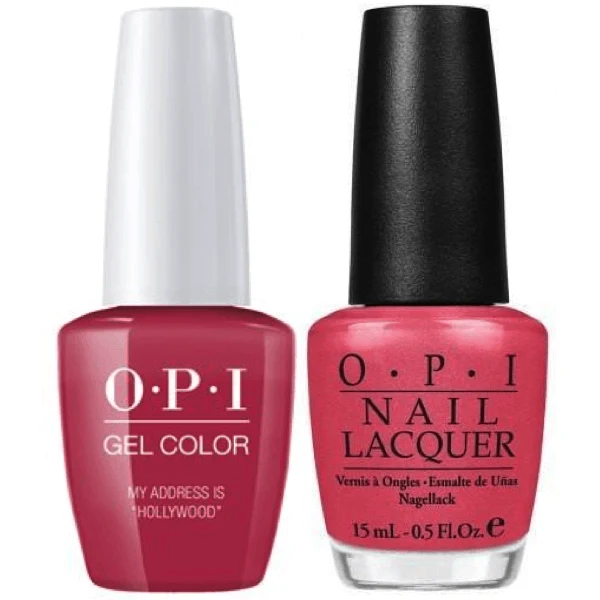 OPI GelColor + Matching Lacquer My Address Is "Hollywood" #T31
