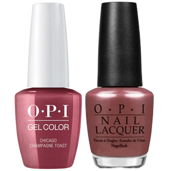 OPI GelColor + Matching Lacquer Chicago Champagne Toast #S63