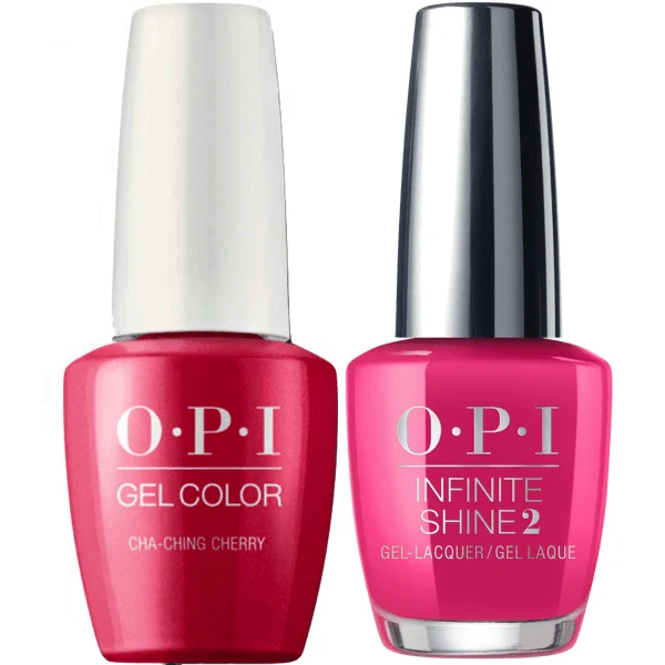 OPI GelColor + Infinite Shine Cha-Ching Cherry #V12