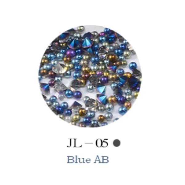 Mini Nail Art Beads - Blue AB #JL05
