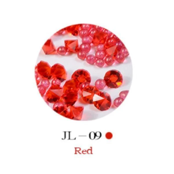 Mini Nail Art Beads - Red #JL09