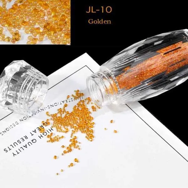 Mini Nail Art Beads - Golden #JL10