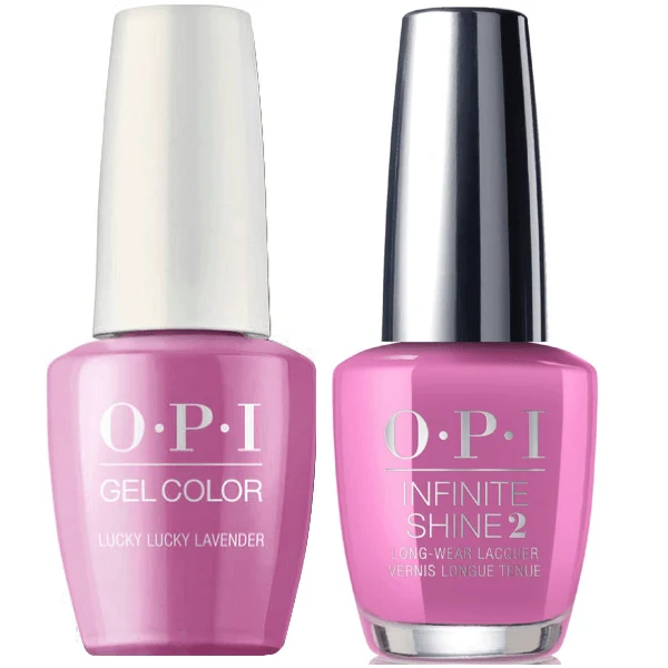 OPI GelColor + Infinite Shine Lucky Lucky Lavender #H48