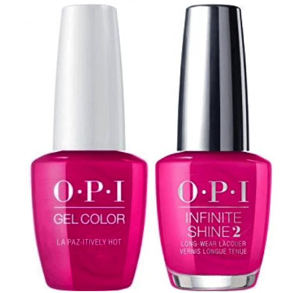 OPI GelColor + Infinite Shine La Paz-itively Hot #A20