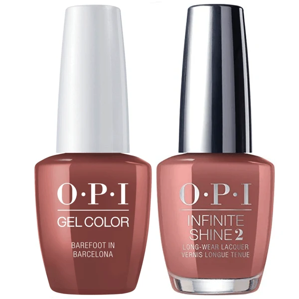 OPI GelColor + Infinite Shine Barefoot In Barcelona #E41