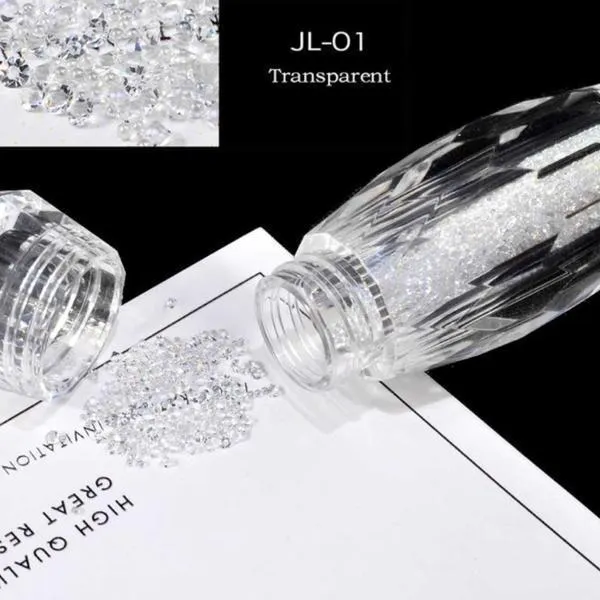 Mini Nail Art Beads - Transparent #JL01