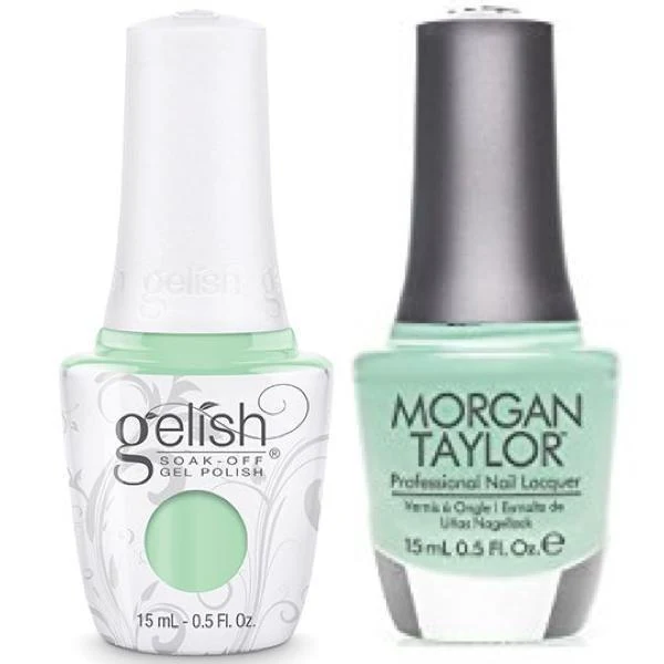 Harmony Gelish Mint Chocolate Chip #1110085 + Morgan Taylor #50085