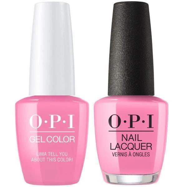 OPI GelColor + Matching Lacquer Lima Tell You About This Color #P30