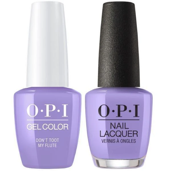 OPI GelColor + Matching Lacquer Don't Toot My Flute #P34
