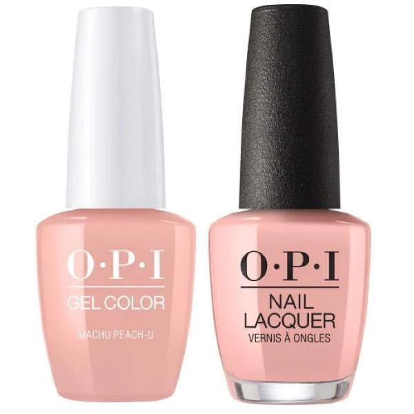 OPI GelColor + Matching Lacquer Machu Peach-u #P36