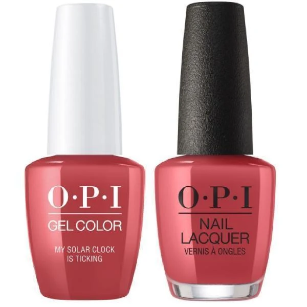 OPI GelColor + Matching Lacquer My Solar Clock Is Ticking #P38