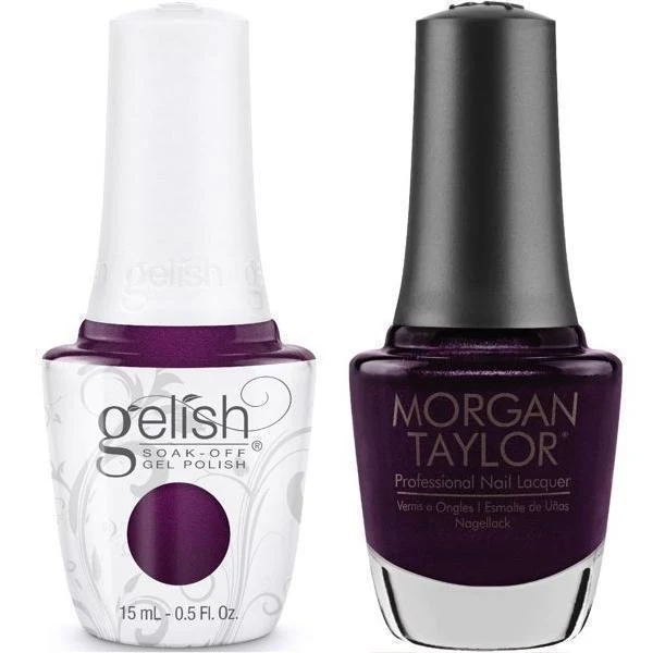 Harmony Gelish Plum And Done #1110866 + Morgan Taylor Royal Treatment #50051