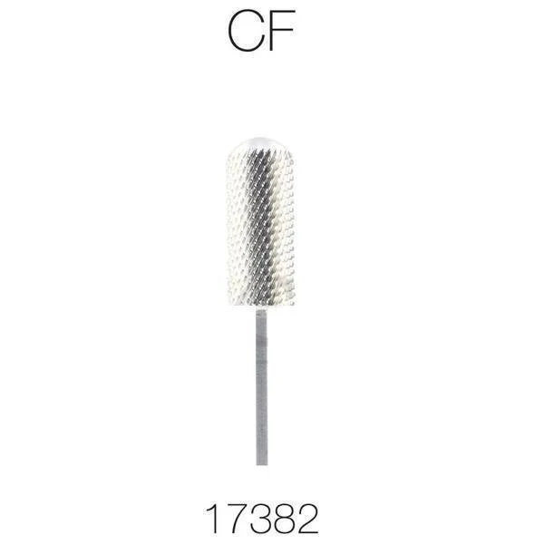 Cre8tion Nail Drill Tip - 2 Way Carbide 3/32" Silver Small Barrel Round Top