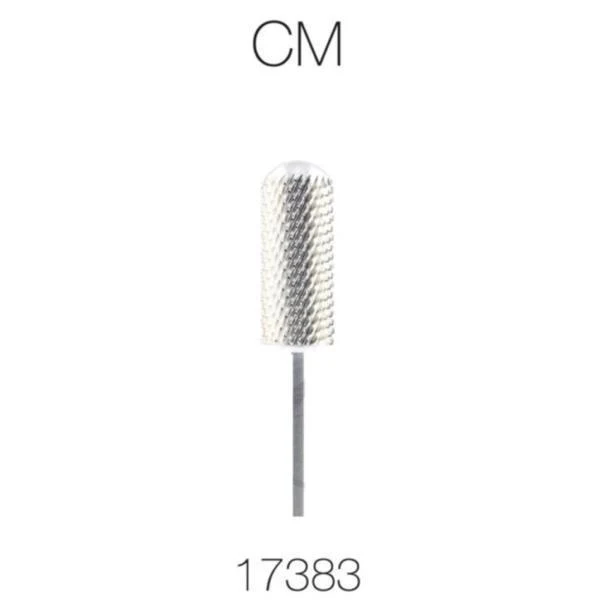 Cre8tion Nail Drill Tip - 2 Way Carbide 3/32" Silver Small Barrel Round Top