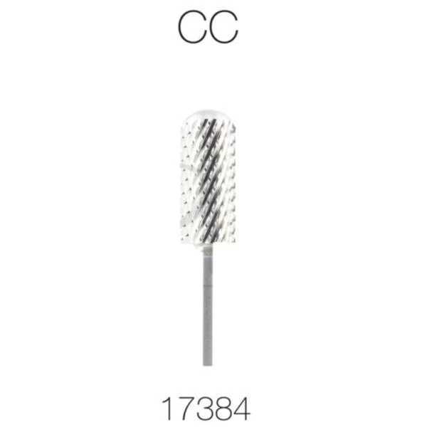 Cre8tion Nail Drill Tip - 2 Way Carbide 3/32" Silver Small Barrel Round Top