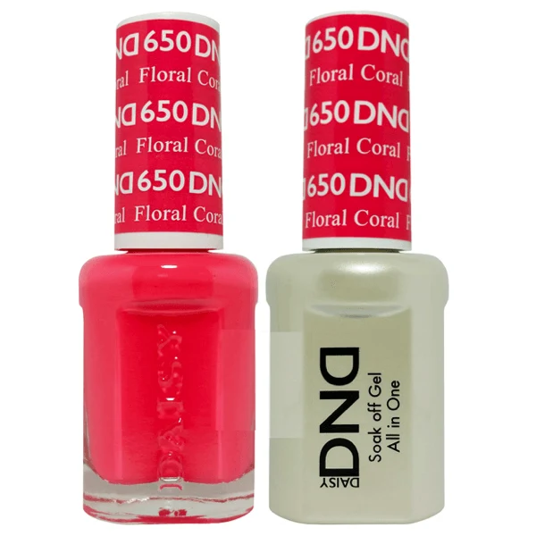 DND Daisy Gel Duo - Floral Coral #650