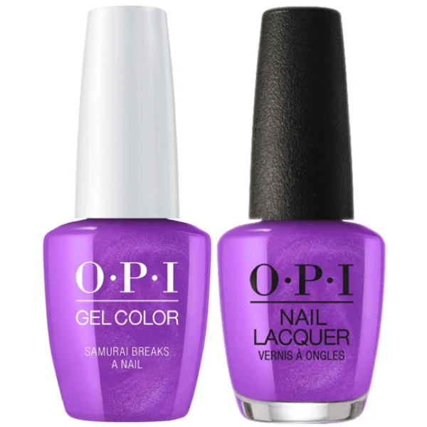 OPI GelColor + Matching Lacquer Samurai Breaks A Nail #T85