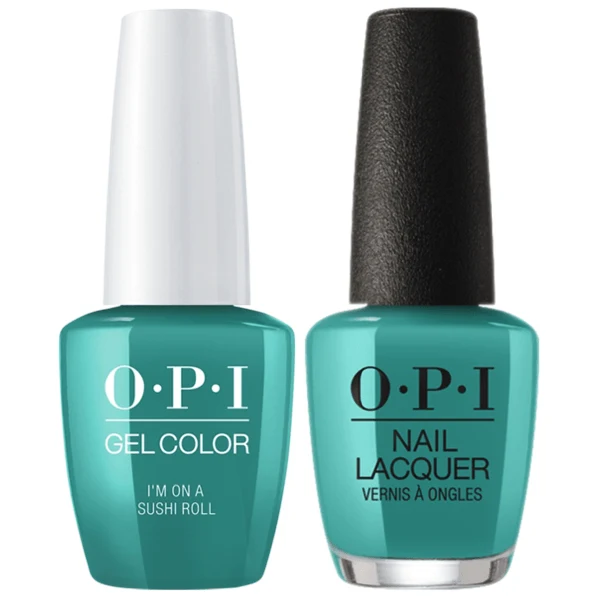 OPI GelColor + Matching Lacquer I'm On A Sushi Roll #T87