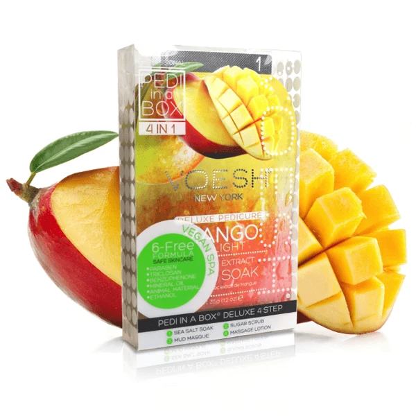 Voesh - Pedi in a Box Deluxe 4 Step Mango Delight