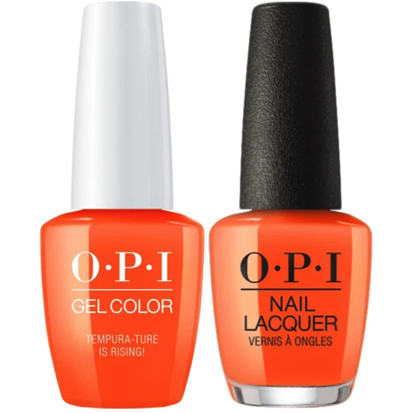 OPI GelColor + Matching Lacquer Tempura-Ture Is Rising #T89