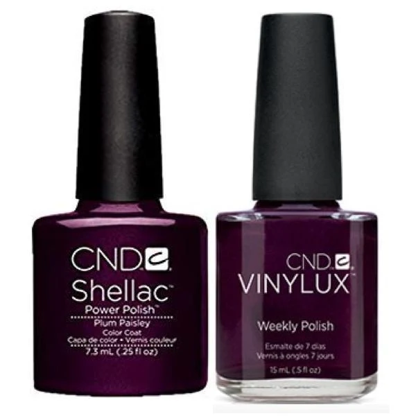 CND Creative Nail Design Vinylux + Shellac Plum Paisley