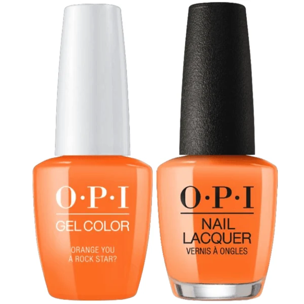 OPI GelColor + Matching Lacquer Orange You A Rock Star? #N71