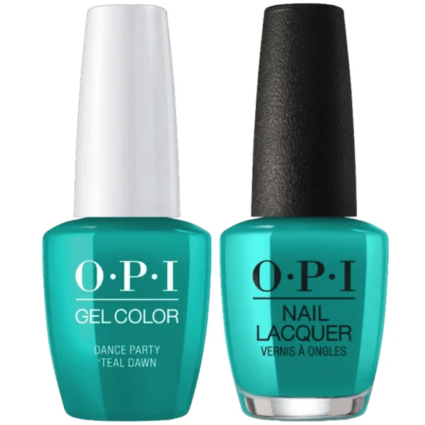 OPI GelColor + Matching Lacquer Dance Party 'Teal Dawn #N74