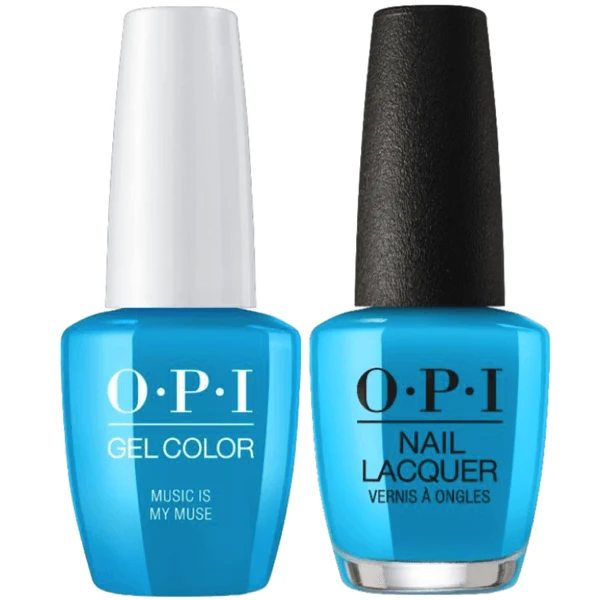 OPI GelColor + Matching Lacquer Music Is My Muse #N75