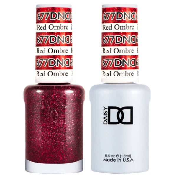 DND Daisy Gel Duo - Red Ombre #677