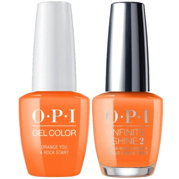 OPI GelColor + Infinite Shine Orange You A Rock Star? #N71
