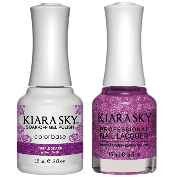 Kiara Sky Gel + Matching Lacquer - Purple Spark #430