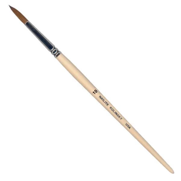 Professional Nail Acrylic Kolinsky Brush Round #10