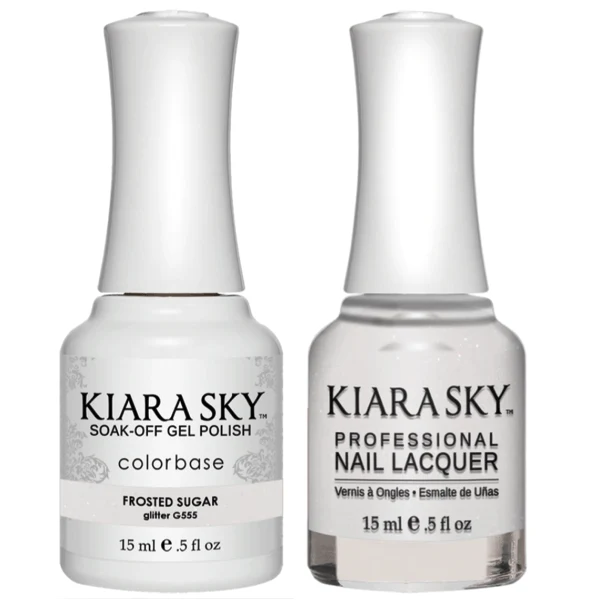 Kiara Sky Gel + Matching Lacquer - Frosted Sugar #555