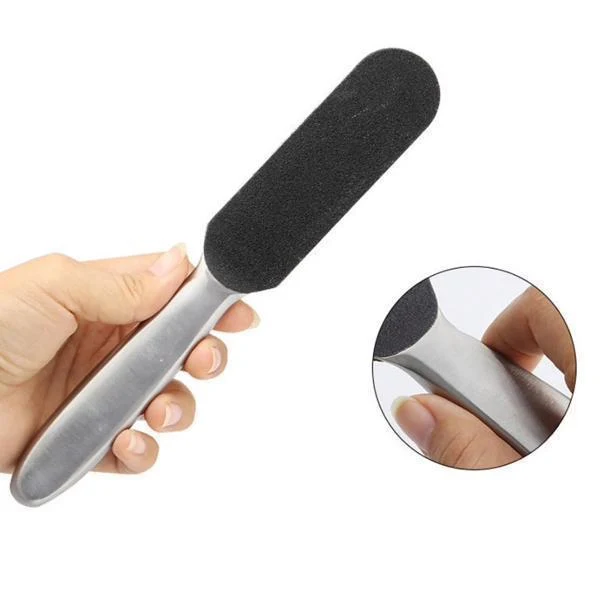 Pedicure Stainless Steel Callus Smoother File With 10pcs Dry Sanding Papers