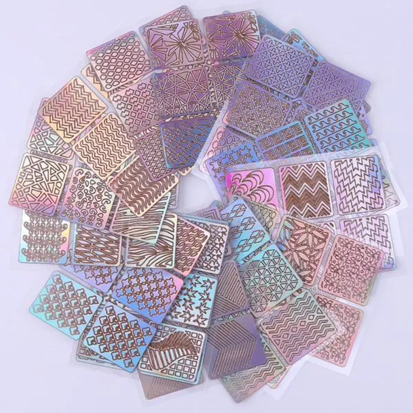 24 Sheets Nail Art Laser Hollow Stickers #39779-2
