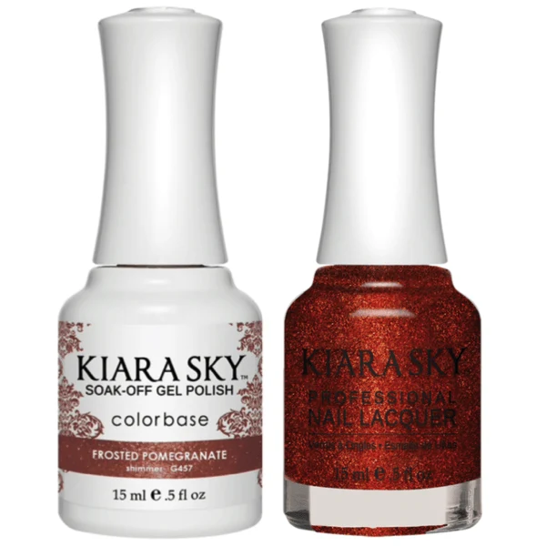 Kiara Sky Gel + Matching Lacquer - Frosted Pomegranate #457