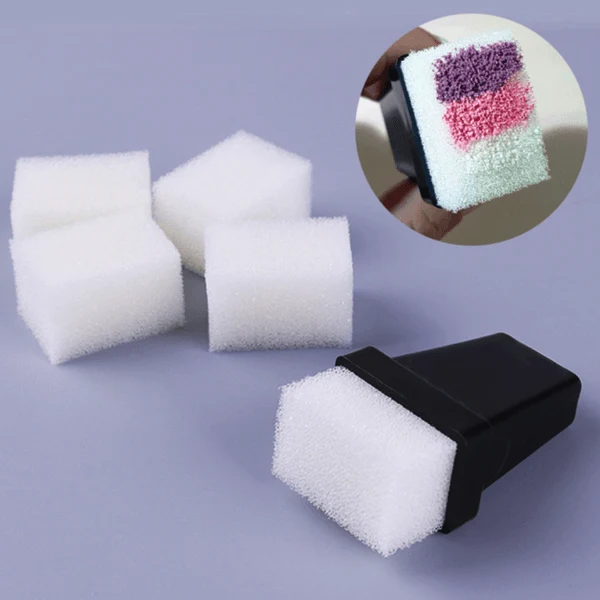 Born Pretty - Sponge Nail Stamper With 4 Extra Sponges #26141