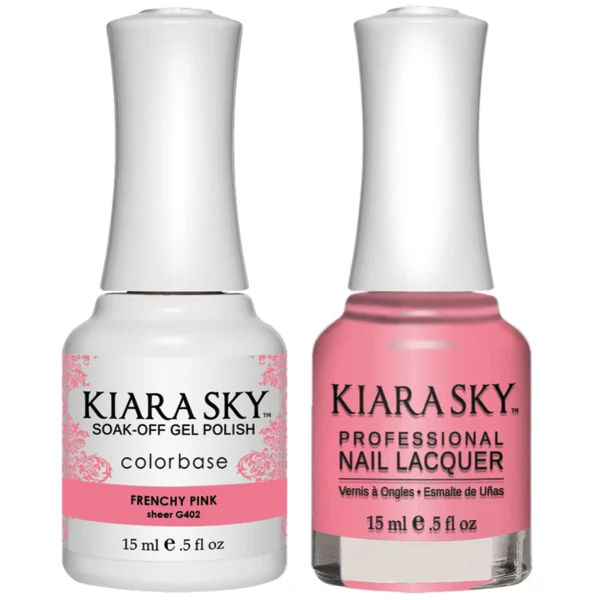 Kiara Sky Gel + Matching Lacquer - Frenchy Pink #402