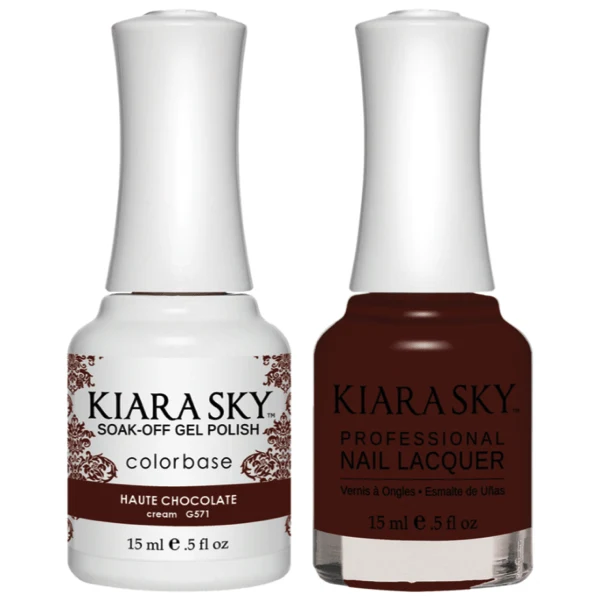 Kiara Sky Gel + Matching Lacquer - Haute Chocolate #571