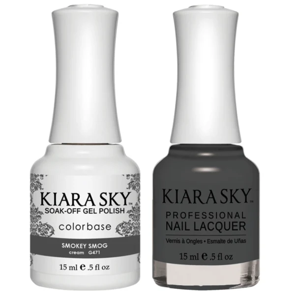 Kiara Sky Gel + Matching Lacquer - Smokey Smog #471