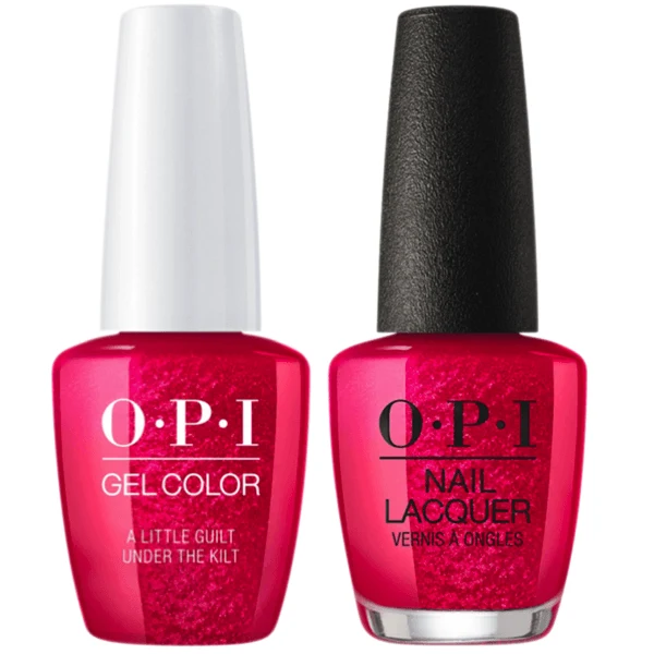 OPI GelColor + Matching Lacquer A Little Guilt Under the Kilt #U12
