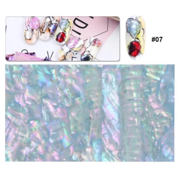 Full Beauty - Holographic Seashell Mermaid Marble Decal Wraps