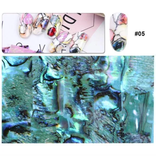 Full Beauty - Holographic Seashell Mermaid Marble Decal Wraps